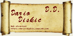 Dario Diskić vizit kartica